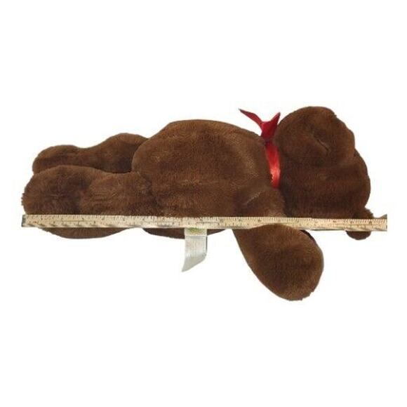Animal Adventure Plush Brown Teddy Bear Red Bow Heart Stuffed Animal 2020 19" - Picture 13 of 14